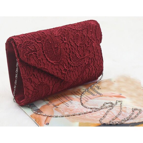 Clutch Purse Women's Evening Bag Wedding Party Envelope Handbag - Picture 7 of 7